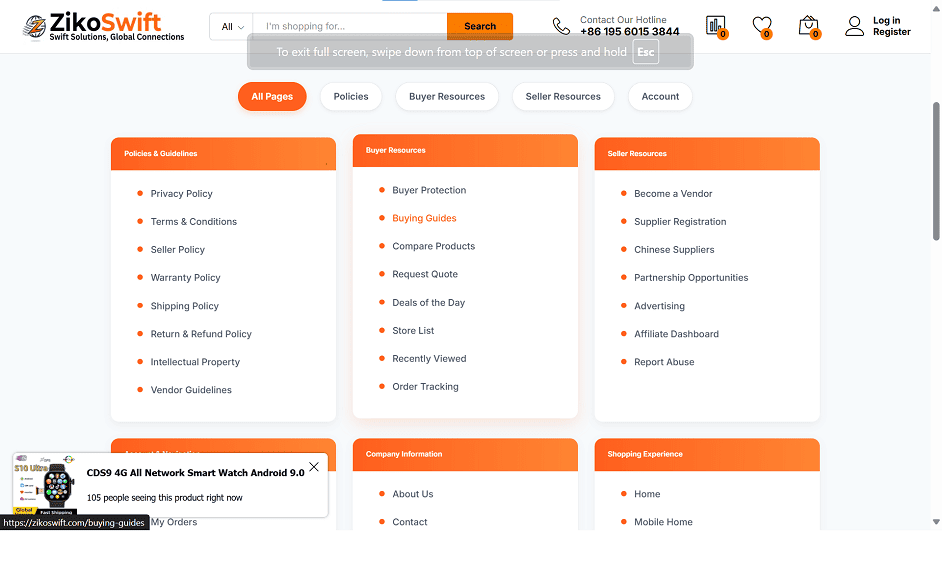 ZikoSwift Sitemap